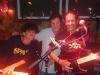 Having a great time playing at BJ's were Lennon, Rick & Paul.